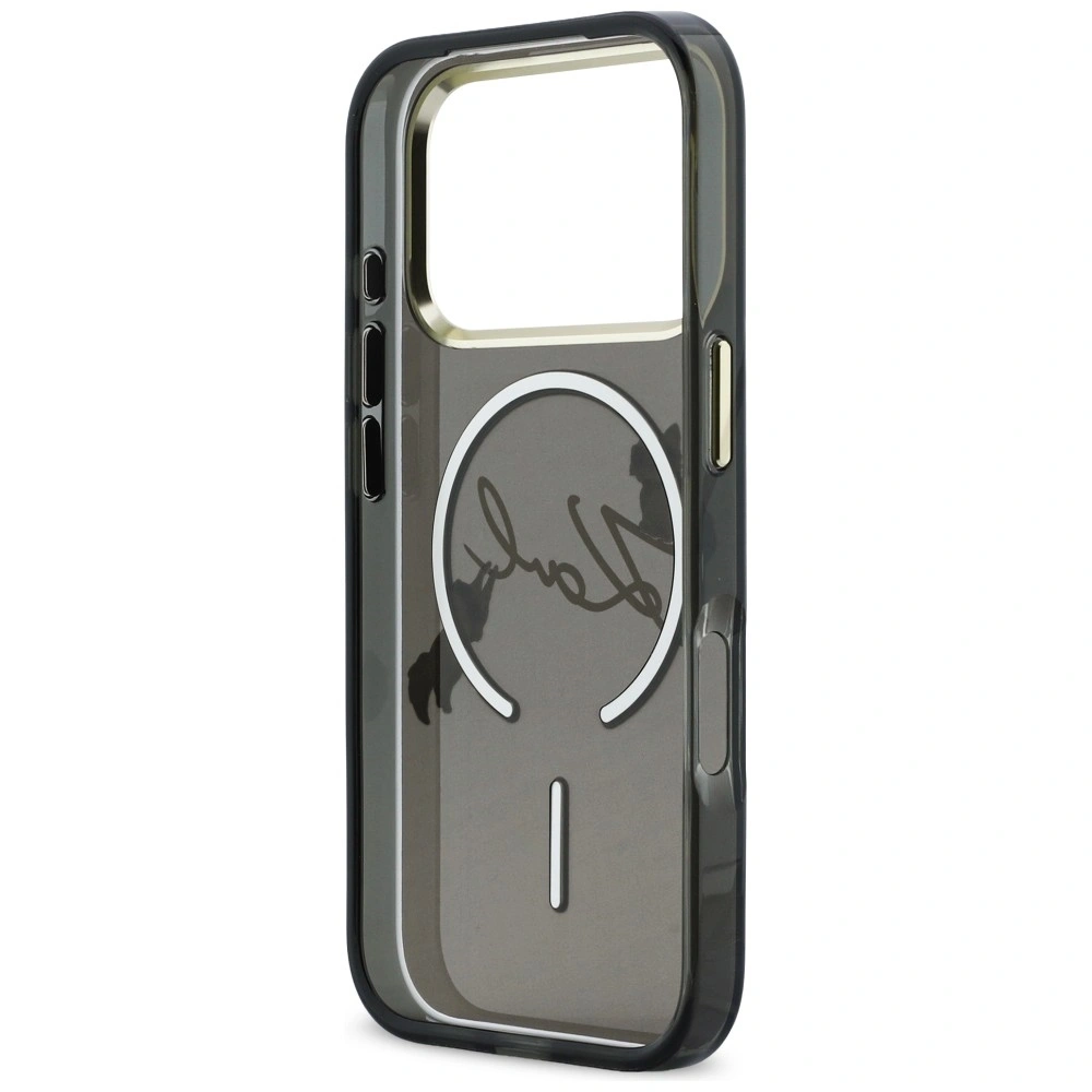 Etui Karl Lagerfeld IML Choupettes Karl Script Logo MagSafe do Apple iPhone 17 Pro czarny
