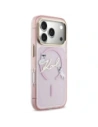Etui Karl Lagerfeld IML Choupettes Karl Script Logo MagSafe do Apple iPhone 17 Pro różowy
