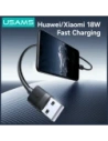 Kabel USAMS U94 18W MicroUSB / USB-A 1m czarny