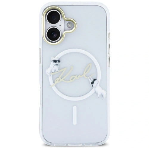 Etui Karl Lagerfeld IML Choupettes Karl Script Logo MagSafe do Apple iPhone 17 przezroczysty