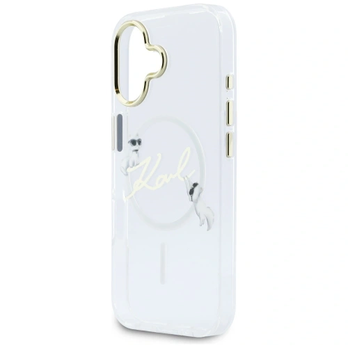 Etui Karl Lagerfeld IML Choupettes Karl Script Logo MagSafe do Apple iPhone 17 przezroczysty