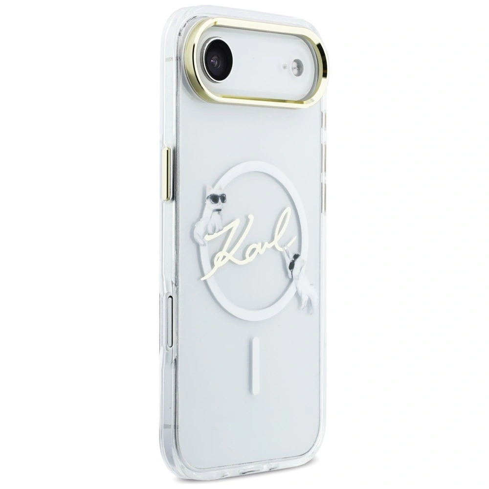 Etui Karl Lagerfeld IML Choupettes Karl Script Logo MagSafe do Apple iPhone Air przezroczysty