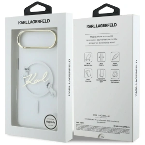 Etui Karl Lagerfeld IML Choupettes Karl Script Logo MagSafe do Apple iPhone Air przezroczysty