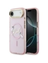 Etui Karl Lagerfeld IML Choupettes Karl Script Logo MagSafe do Apple iPhone Air różowy