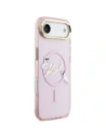 Etui Karl Lagerfeld IML Choupettes Karl Script Logo MagSafe do Apple iPhone Air różowy