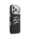 Etui Karl Lagerfeld IML Glitter KL Diamond Logo do Apple iPhone 17 Pro czarny