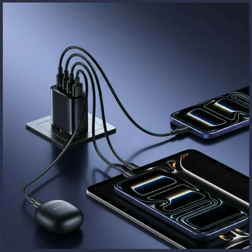 Ładowarka sieciowa USAMS T70 40W 2xUSB-A / 2xUSB-C czarny