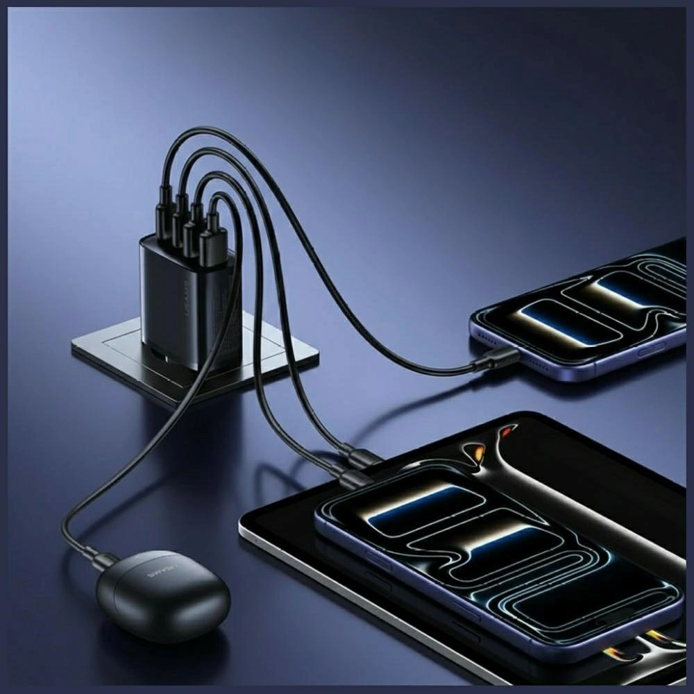 Ładowarka sieciowa USAMS T70 40W 2xUSB-A / 2xUSB-C czarny