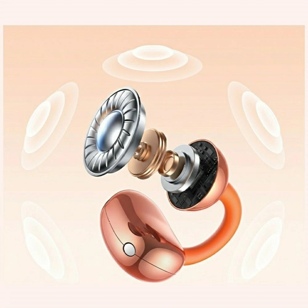 Bezprzewodowe słuchawki TWS USAMS R03 Echo Clip-on Bluetooth 6.0 bezprzewodowe pomarańczowy