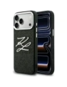 Etui Karl Lagerfeld IML Glitter KL Diamond Logo do Apple iPhone 17 Pro Max czarny