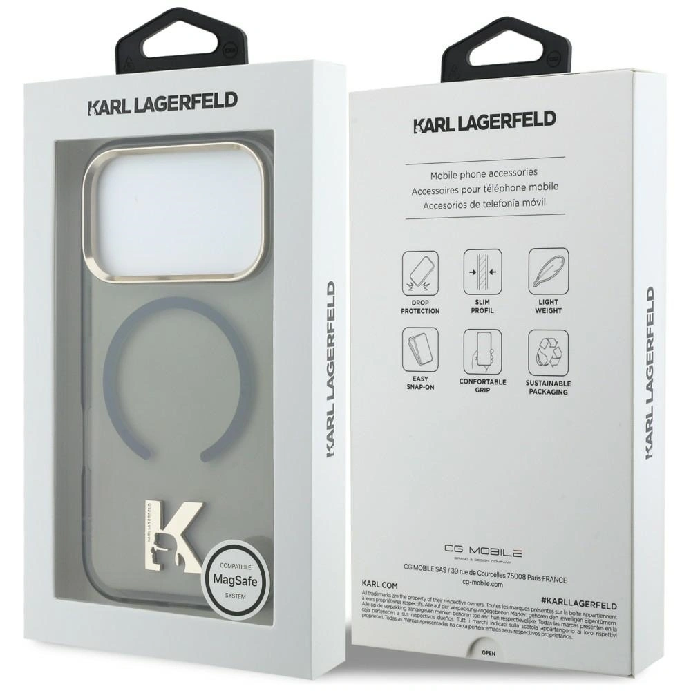 Etui Karl Lagerfeld IML K Head Logo MagSafe do Apple iPhone 17 Pro czarny