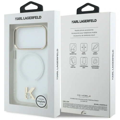 Etui Karl Lagerfeld IML K Head Logo MagSafe do Apple iPhone 17 Pro przezroczysty