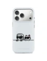 Etui Karl Lagerfeld IML Karl & Choupette Peekaboo Logo MagSafe do Apple iPhone 17 Pro biały