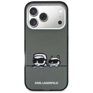 Etui Karl Lagerfeld IML Karl & Choupette Peekaboo Logo MagSafe do Apple iPhone 17 Pro czarny