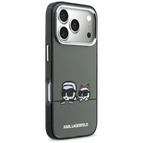 Etui Karl Lagerfeld IML Karl & Choupette Peekaboo Logo MagSafe do Apple iPhone 17 Pro czarny