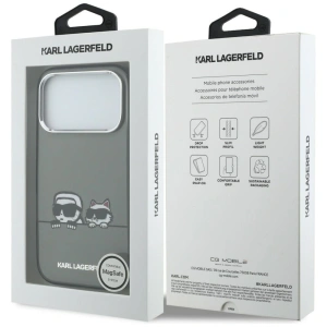 Etui Karl Lagerfeld IML Karl & Choupette Peekaboo Logo MagSafe do Apple iPhone 17 Pro czarny