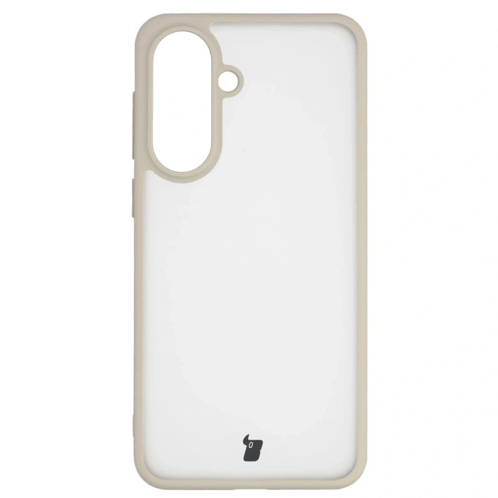 Etui Bizon Case Angelo do Samsung Galaxy A37 5G / A36 5G półprzezroczyste z beżową ramką