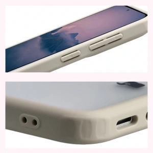 Etui Bizon Case Angelo do Samsung Galaxy A37 5G / A36 5G półprzezroczyste z beżową ramką