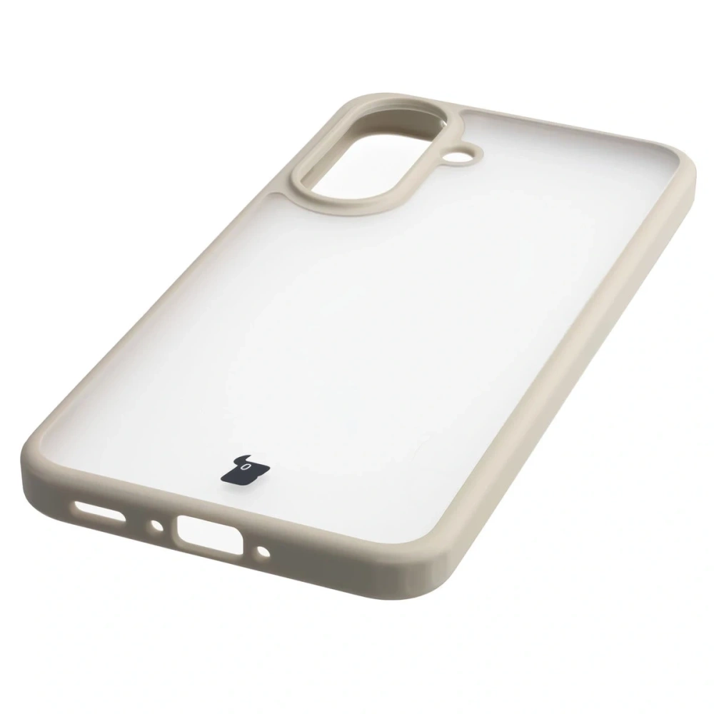 Etui Bizon Case Angelo do Samsung Galaxy A37 5G / A36 5G półprzezroczyste z beżową ramką