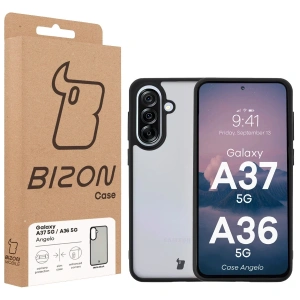 Etui Bizon Case Angelo do Samsung Galaxy A37 5G / A36 5G przydymione z czarną ramką