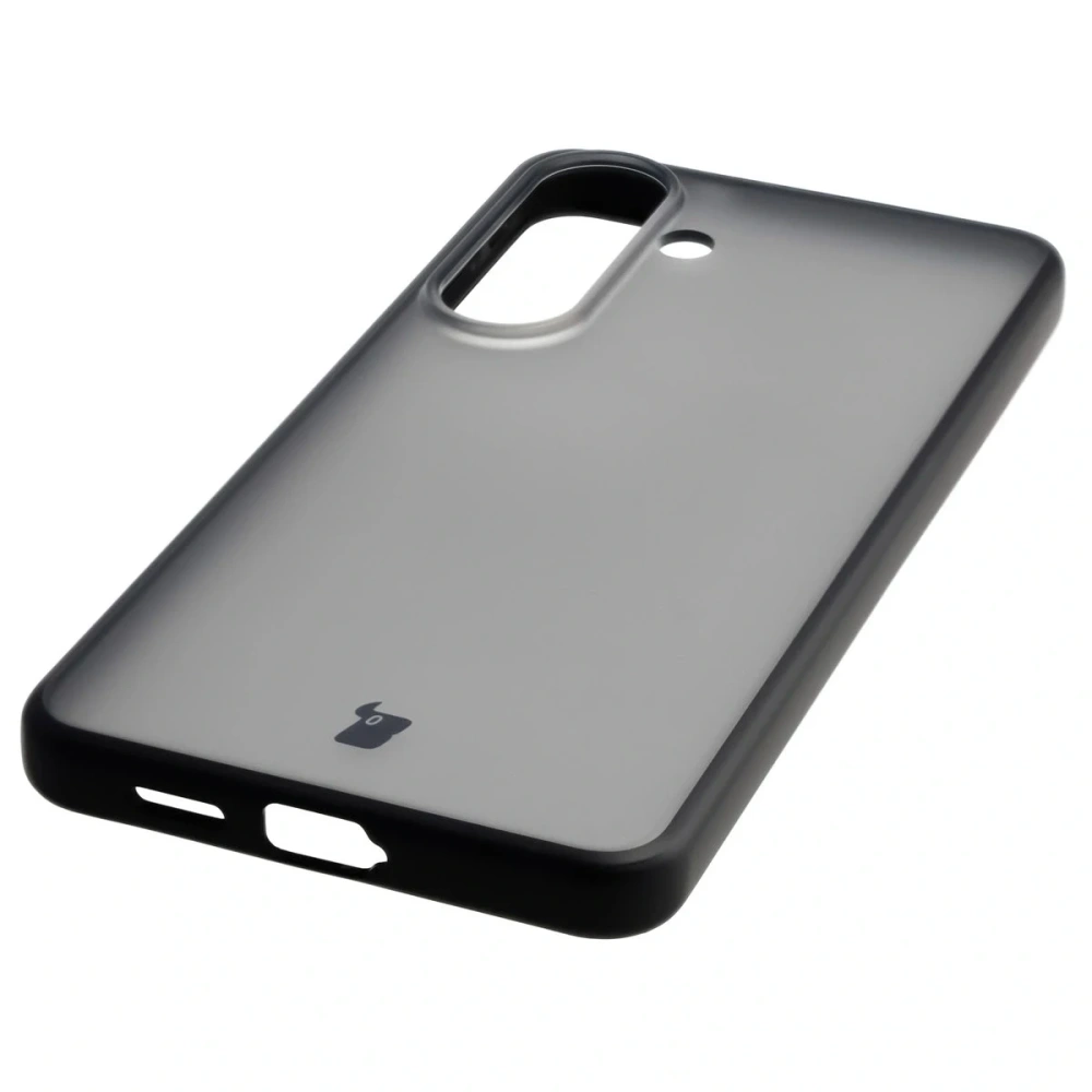 Etui Bizon Case Angelo do Samsung Galaxy S26+ Plus przydymione z czarną ramką