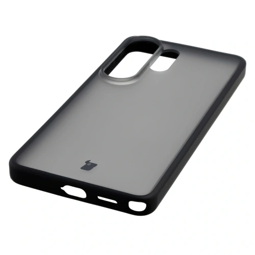 Etui Bizon Case Angelo do Samsung Galaxy S26 Ultra przydymione z czarną ramką