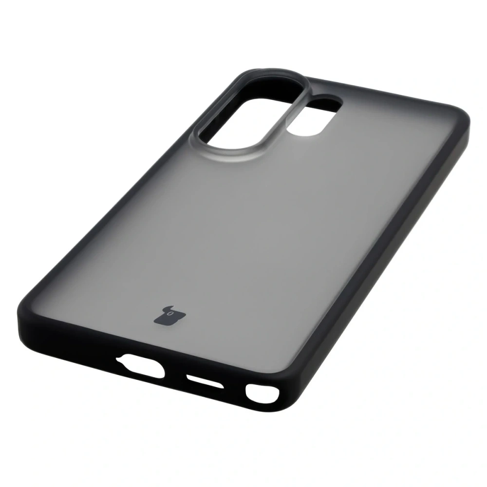 Etui Bizon Case Angelo do Samsung Galaxy S26 Ultra przydymione z czarną ramką