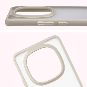 Etui Bizon Case Angelo do Xiaomi Redmi Note 15 / POCO M8 5G półprzezroczyste z beżową ramką