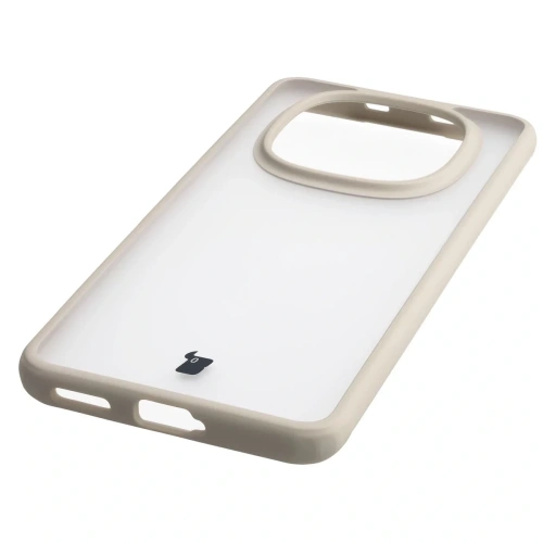 Etui Bizon Case Angelo do Xiaomi Redmi Note 15 / POCO M8 5G półprzezroczyste z beżową ramką