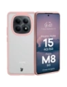 Etui Bizon Case Angelo do Xiaomi Redmi Note 15 / POCO M8 5G półprzezroczyste z jasnoróżową ramką