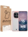 Etui Bizon Case Angelo do Xiaomi Redmi Note 15 / POCO M8 5G półprzezroczyste z jasnoróżową ramką