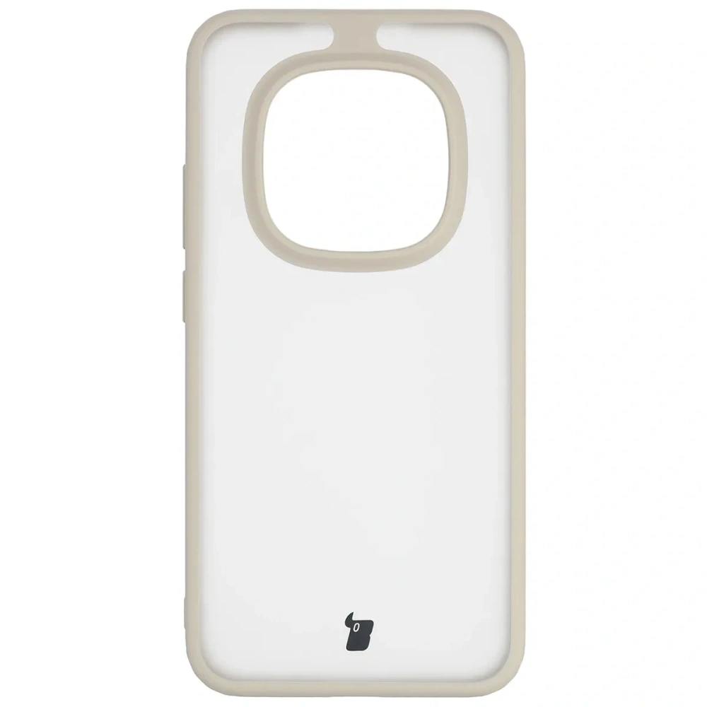 Etui Bizon Case Angelo do Xiaomi Redmi Note 15 Pro 5G półprzezroczyste z beżową ramką