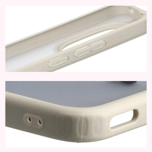 Etui Bizon Case Angelo do Xiaomi Redmi Note 15 Pro 5G półprzezroczyste z beżową ramką