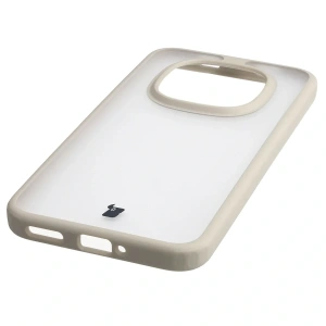 Etui Bizon Case Angelo do Xiaomi Redmi Note 15 Pro 5G półprzezroczyste z beżową ramką