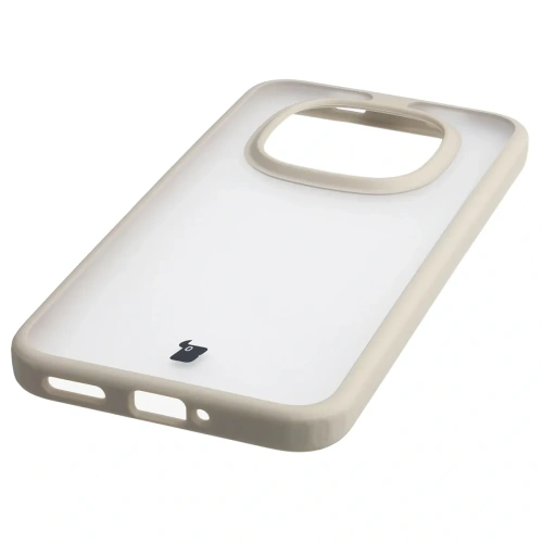 Etui Bizon Case Angelo do Xiaomi Redmi Note 15 Pro 5G półprzezroczyste z beżową ramką