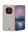 Etui Bizon Case Angelo do Xiaomi Redmi Note 15 Pro 5G półprzezroczyste z jasnoróżową ramką