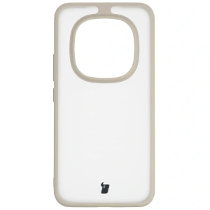 Etui Bizon Case Angelo do Xiaomi Redmi Note 15 Pro+ Plus 5G / POCO M8 Pro 5G półprzezroczyste z beżową ramką