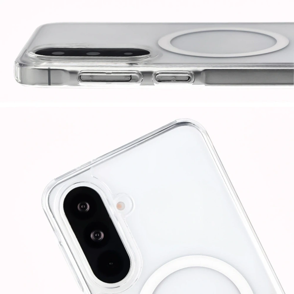 Etui z pierścieniem magnetycznym Bizon Case CrystalO do Samsung Galaxy A37 5G / A36 5G przezroczyste