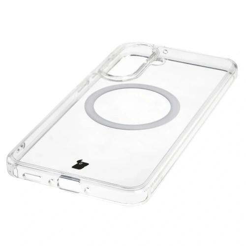 Etui z pierścieniem magnetycznym Bizon Case CrystalO do Samsung Galaxy A37 5G / A36 5G przezroczyste