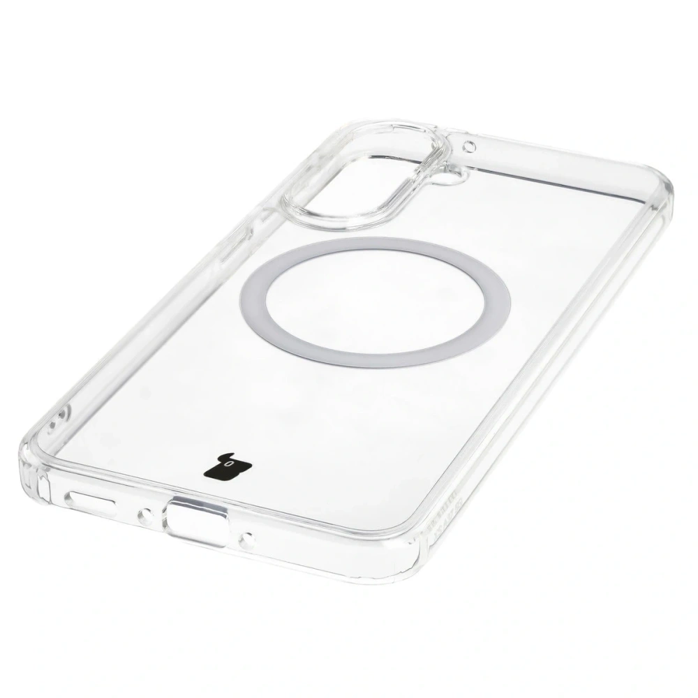 Etui z pierścieniem magnetycznym Bizon Case CrystalO do Samsung Galaxy A37 5G / A36 5G przezroczyste