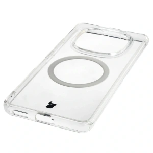 Etui z pierścieniem magnetycznym Bizon Case CrystalO do Xiaomi Redmi Note 15 / POCO M8 5G przezroczyste