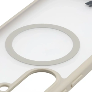 Etui z pierścieniem magnetycznym Bizon Case MatteO do Samsung Galaxy A37 5G / A36 5G przydymione-beżowe