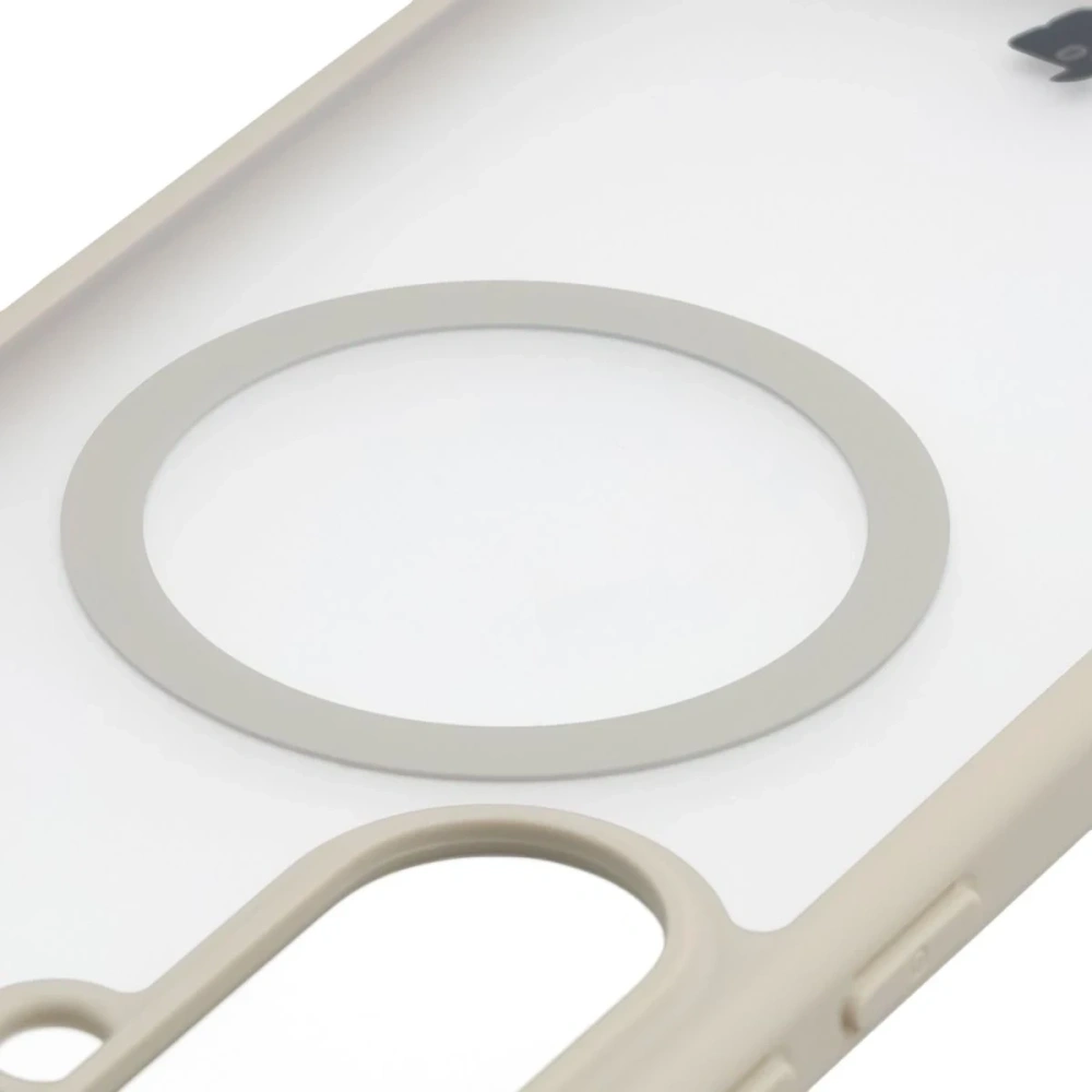 Etui z pierścieniem magnetycznym Bizon Case MatteO do Samsung Galaxy A37 5G / A36 5G przydymione-beżowe