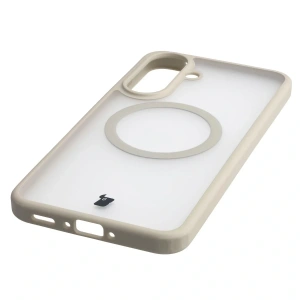 Etui z pierścieniem magnetycznym Bizon Case MatteO do Samsung Galaxy A37 5G / A36 5G przydymione-beżowe