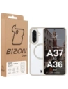 Etui z pierścieniem magnetycznym Bizon Case MatteO do Samsung Galaxy A37 5G / A36 5G przydymione-beżowe