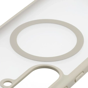 Etui z pierścieniem magnetycznym Bizon Case MatteO do Samsung Galaxy A57 5G przydymione-beżowe