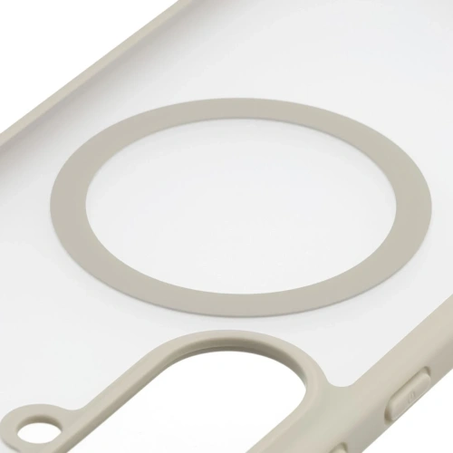 Etui z pierścieniem magnetycznym Bizon Case MatteO do Samsung Galaxy A57 5G przydymione-beżowe