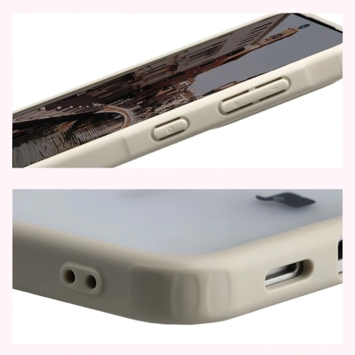 Etui z pierścieniem magnetycznym Bizon Case MatteO do Samsung Galaxy A57 5G przydymione-beżowe