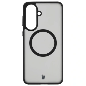 Etui z pierścieniem magnetycznym Bizon Case MatteO do Samsung Galaxy A57 5G przydymione-czarne