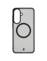 Etui z pierścieniem magnetycznym Bizon Case MatteO do Samsung Galaxy A57 5G przydymione-czarne